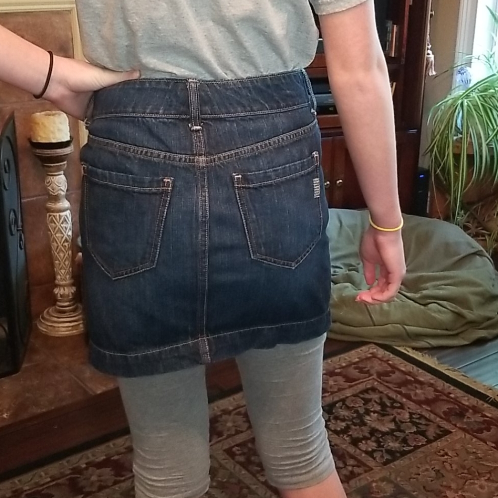 Dark Denim mini skirt, size 0-2